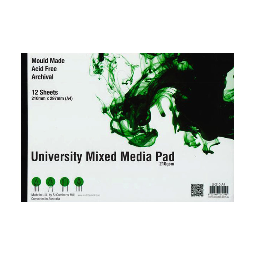 St Cuthberts Mill : University Mixed Media Pad : 12 Sheets : 210gsm