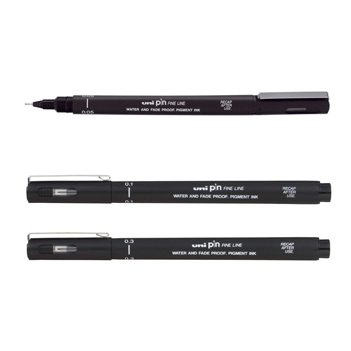 Uni Pin Fineliner Pens : Black
