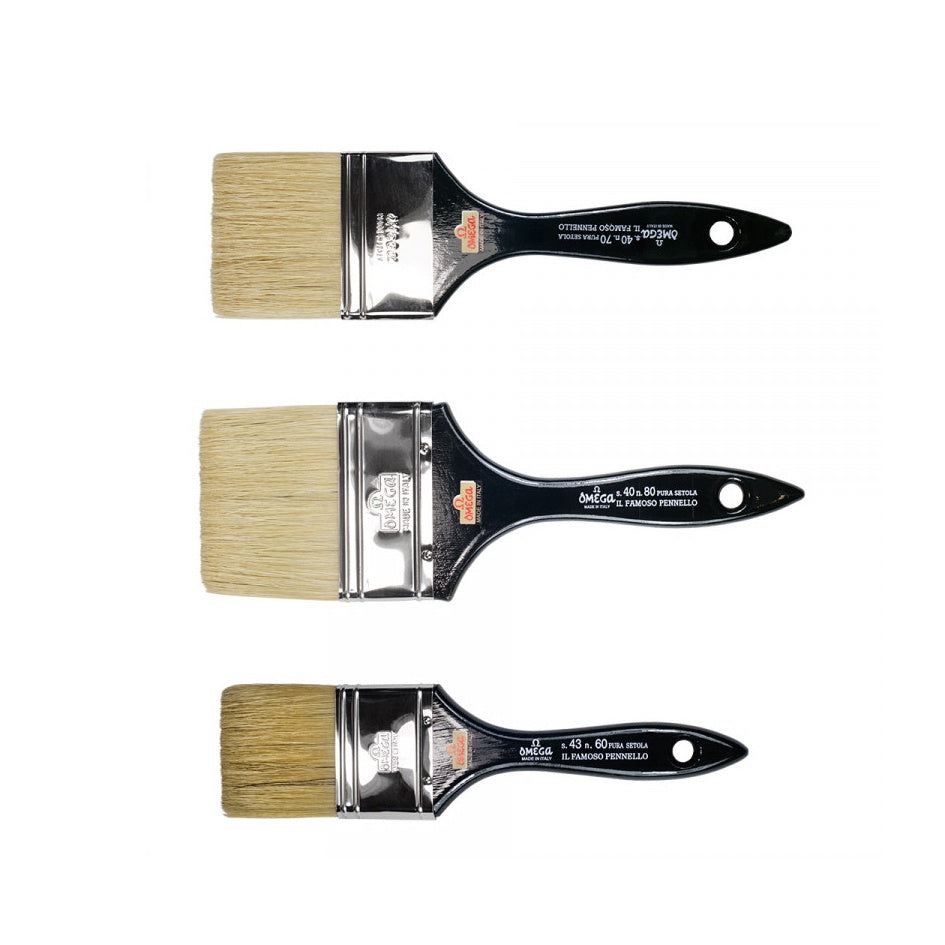Omega : Flat Bristle Brushes : S40