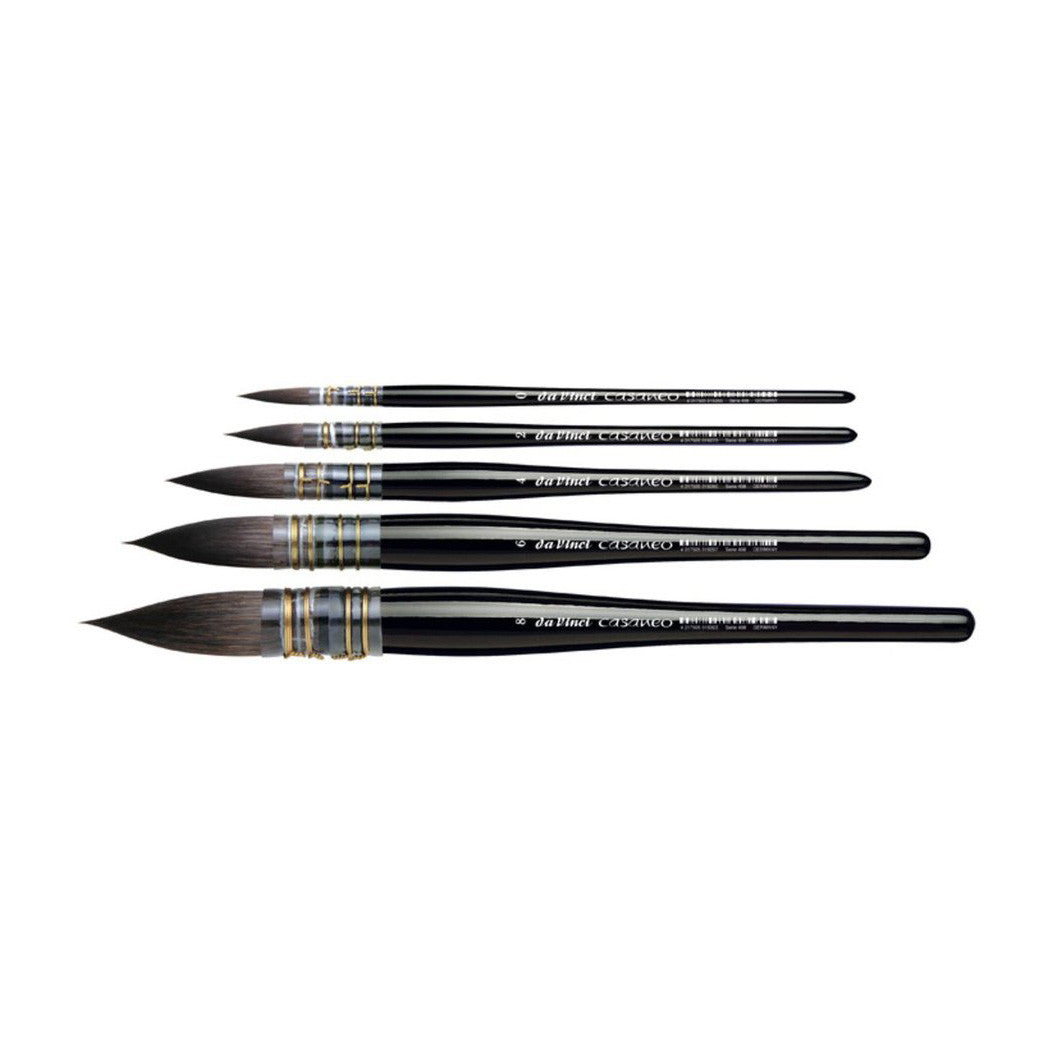 Da Vinci Watercolor Series 498 Casaneo Paint Brush, Round Quill New Wave  Synthetics individual brushes